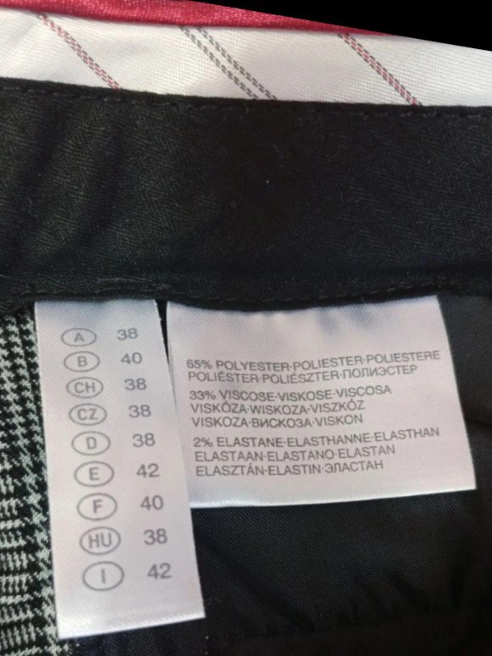 C&A Glen Plaid getailleerde grijze corporate old money chinobroek – photo 12